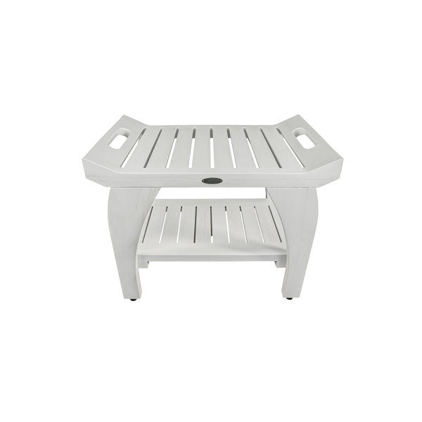 EcoDecors Tranquility 24'' W Teak Shower Bench & Reviews Wayfair